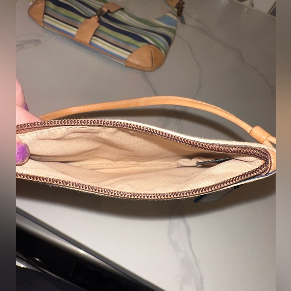 Vintage Y2K Coach Soho Striped Canvas Hobo Shoulder Bag and Matching Wristlet - Picture 11 of 11